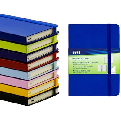 TSI Notizbuch A6 mit Hardcover, Lineatur kariert, Farbe dunkelblau, 192 Seiten, mit Innentasche, Lesezeichen, Elastischer Verschluß, Art. Nr. 63556-DB TSI Notizbuch A6 mit Hardcover, Lineatur kariert, Farbe dunkelblau, 192 Seiten, mit Innentasche, Lesezeichen, Elastischer Verschluß, Art. Nr. 63556-DB