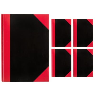 Idena 90297 Notizbuch A6, 5 Stück, Kladde kariert mit 96 Blatt, 70 g/m², Hardcover Einband in Rot-Schwarz Idena 90297 Notizbuch A6, 5 Stück, Kladde kariert mit 96 Blatt, 70 g/m², Hardcover Einband in Rot-Schwarz