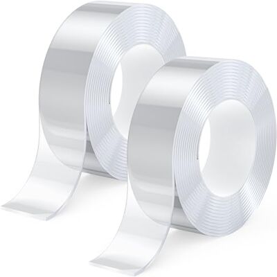 Kolamom 2 Pcs Doppelseitiges Klebeband Extra Stark 3M x 2CM – Abziehbares Nano Tape für Wände, Teppiche & Poster – Transparent & Rückstandsfrei – Starker Halt auf Glas/Metall/Holz Kolamom 2 Pcs Doppelseitiges Klebeband Extra Stark 3M x 2CM – Abziehbares Nano Tape für Wände, Teppiche & Poster – Transparent & Rückstandsfrei – Starker Halt auf Glas/Metall/Holz