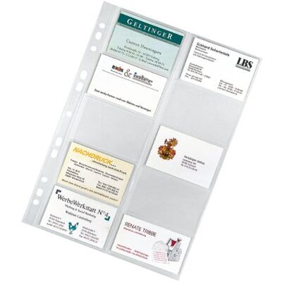 VELOFLEX 5341000 Visitenkartenhüllen DIN A4, für 20 Karten pro Hülle, 10er Packung glasklar VELOFLEX 5341000 Visitenkartenhüllen DIN A4, für 20 Karten pro Hülle, 10er Packung glasklar