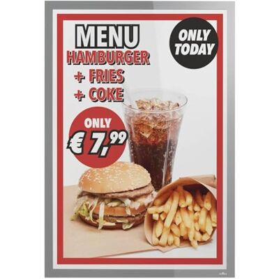 Durable Duraframe Poster A1, selbstklebender Plakatrahmen, silber, 505523 Durable Duraframe Poster A1, selbstklebender Plakatrahmen, silber, 505523