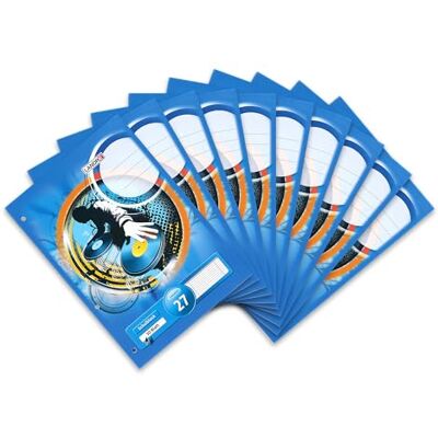 LANDRÉ Schulblock A4 liniert, Lineatur 27, 50 Blatt, 70 g/m², 10 Stück LANDRÉ Schulblock A4 liniert, Lineatur 27, 50 Blatt, 70 g/m², 10 Stück