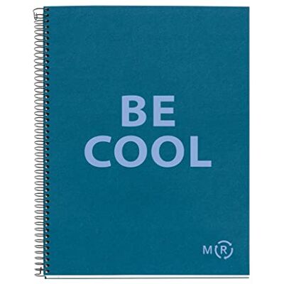 Miquelrius Be Eco A4 Notizbuch, 80 Blatt 90 g/m², Punkte, 1 Farbstreifen, fester Einband, saphirblaue Botschaften Miquelrius Be Eco A4 Notizbuch, 80 Blatt 90 g/m², Punkte, 1 Farbstreifen, fester Einband, saphirblaue Botschaften