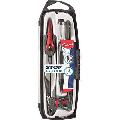 Maped Zirkel im Zirkelkasten Stop System, 5-teilig, Sortiert Maped Zirkel im Zirkelkasten Stop System, 5-teilig, Sortiert