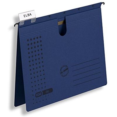 Elba Hängehefter chic für A4, aus Karton, dunkelblau, 25er Pack Elba Hängehefter chic für A4, aus Karton, dunkelblau, 25er Pack