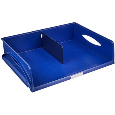 Leitz Ablagekorb Querformat A3, Ideales Sortier- und Ablagesystem für Poststellen und Kopierräume, Blau, Sorty, 52320035 Leitz Ablagekorb Querformat A3, Ideales Sortier- und Ablagesystem für Poststellen und Kopierräume, Blau, Sorty, 52320035
