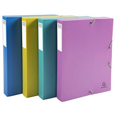 Exacompta 4x Archivboxen PP Forever Young A4 Rücken 4 cm farbig sortiert Exacompta 4x Archivboxen PP Forever Young A4 Rücken 4 cm farbig sortiert