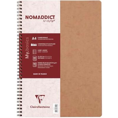 Clairefontaine 78145C Spiralbuch Age Bag DIN A4, 21 x 29,7 cm, liniert mit Rand, 50 Blatt 1 Stück braun Clairefontaine 78145C Spiralbuch Age Bag DIN A4, 21 x 29,7 cm, liniert mit Rand, 50 Blatt 1 Stück braun