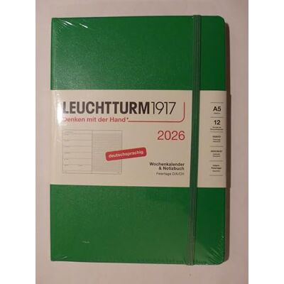 LEUCHTTURM1917 372476 Wochenkalender & Notizbuch Medium (A5) 2026, 12 Monate, Spring Leaf, Deutsch LEUCHTTURM1917 372476 Wochenkalender & Notizbuch Medium (A5) 2026, 12 Monate, Spring Leaf, Deutsch