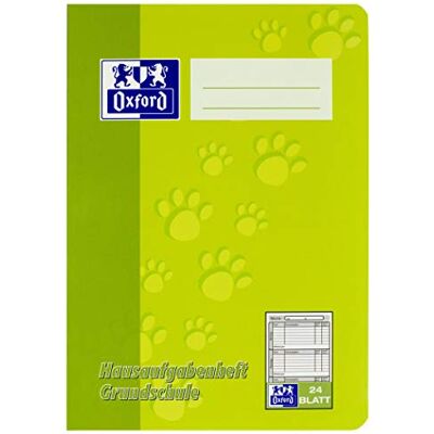 Oxford Hausaufgabenheft A5, Grundschule, 24 Blatt, grün und blau, 10 Stück Oxford Hausaufgabenheft A5, Grundschule, 24 Blatt, grün und blau, 10 Stück
