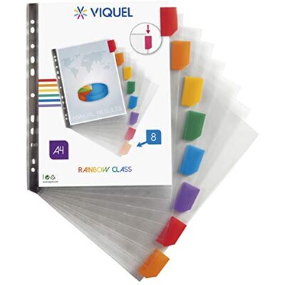 Viquel Register A4 MAXI – RAINBOW CLASS – 8 Stück Viquel Register A4 MAXI – RAINBOW CLASS – 8 Stück