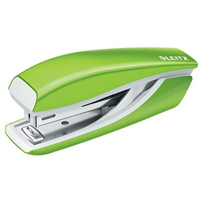 Leitz Mini-Heftgerät, 10 Blatt Tacker mit 1000 Heftklammern, Hefter aus Metall mit Kunststoffelementen, WOW Serie, Grün, 55281054 Leitz Mini-Heftgerät, 10 Blatt Tacker mit 1000 Heftklammern, Hefter aus Metall mit Kunststoffelementen, WOW Serie, Grün, 55281054
