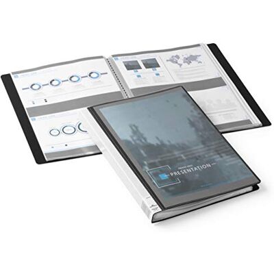 Durable Sichtbuch Duralook Plus, (für A4, mit 40 Hüllen, Rückenbreite 25mm) schwarz, 243401 Durable Sichtbuch Duralook Plus, (für A4, mit 40 Hüllen, Rückenbreite 25mm) schwarz, 243401