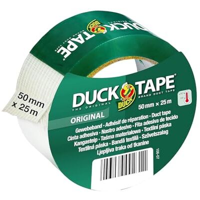 Duck Tape Original Gewebeband Transparent 50 mm x 25 m Panzerband Extra Stark Innen & Außen Wetterbeständig & Wasserdicht Reparieren & Fixieren Duck Tape Original Gewebeband Transparent 50 mm x 25 m Panzerband Extra Stark Innen & Außen Wetterbeständig & Wasserdicht Reparieren & Fixieren