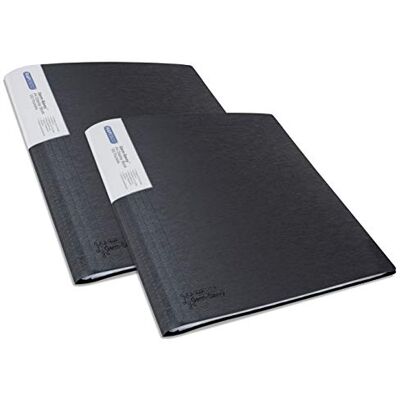Rapesco 1645 Sichtbuch, 100 Hüllen, A4, Schwarz, 2er Pack Germ-Savvy Antibakterieller Schutz Rapesco 1645 Sichtbuch, 100 Hüllen, A4, Schwarz, 2er Pack Germ-Savvy Antibakterieller Schutz