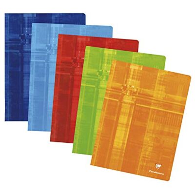 Clairefontaine 63362C Packung mit 10 Heften DIN A4+ 24x32cm, kariert, 90g, geheftet, 48 Blatt, farbig sortiert, 1 Pack Clairefontaine 63362C Packung mit 10 Heften DIN A4+ 24x32cm, kariert, 90g, geheftet, 48 Blatt, farbig sortiert, 1 Pack