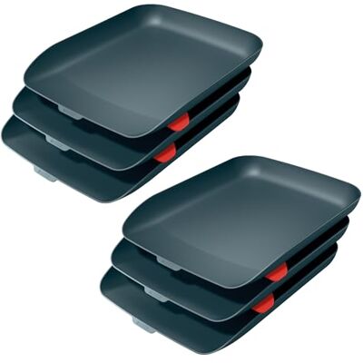 Leitz A4 Briefkorb, 2 x 3er Set, Samtgrau, Cosy-Serie, 53580089 Leitz A4 Briefkorb, 2 x 3er Set, Samtgrau, Cosy-Serie, 53580089