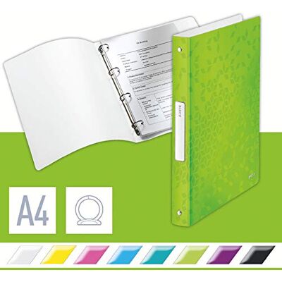 Leitz Ringbuch, A4, 32 mm Rückenbreite, Für bis zu 190 Blatt, Grün, WOW, 42580054 Leitz Ringbuch, A4, 32 mm Rückenbreite, Für bis zu 190 Blatt, Grün, WOW, 42580054