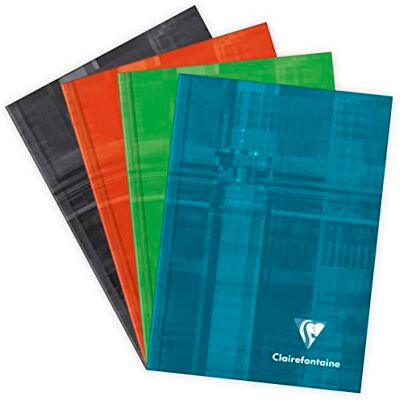 Clairefontaine 69492C Kladde / Notizbuch mit Hardcover DIN A6 10,5x14,8cm, 96 Blatt kariert 90g, farbig sortiert, 1 Stück Clairefontaine 69492C Kladde / Notizbuch mit Hardcover DIN A6 10,5x14,8cm, 96 Blatt kariert 90g, farbig sortiert, 1 Stück