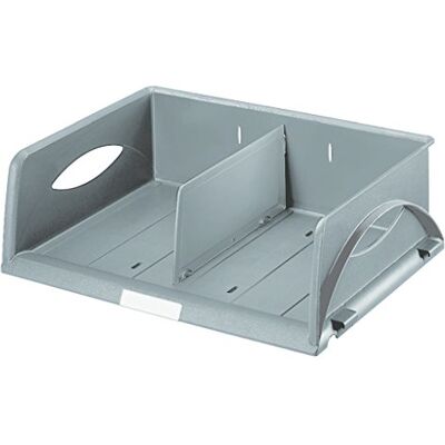Leitz Ablagekorb Querformat A4 Maxi, Ideales Sortier- und Ablagesystem für Poststellen und Kopierräume, Grau, Sorty, 52300085 Leitz Ablagekorb Querformat A4 Maxi, Ideales Sortier- und Ablagesystem für Poststellen und Kopierräume, Grau, Sorty, 52300085