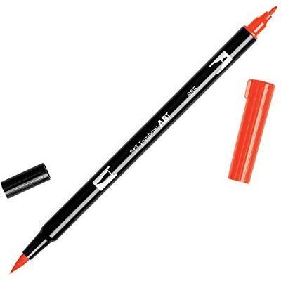 Tombow ABT-885 Fasermaler Dual Brush Pen mit zwei Spitzen, warm red Tombow ABT-885 Fasermaler Dual Brush Pen mit zwei Spitzen, warm red