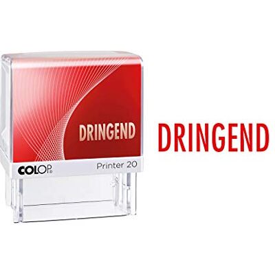 COLOP Printer 20 Textstempel DRINGEND Rot 14 x 38 mm selbstfärbender Bürostempel integriertes Farbkissen dokumentenechte & ISO-zertifizierte Tinte für Bürobedarf COLOP Printer 20 Textstempel DRINGEND Rot 14 x 38 mm selbstfärbender Bürostempel integriertes Farbkissen dokumentenechte & ISO-zertifizierte Tinte für Bürobedarf