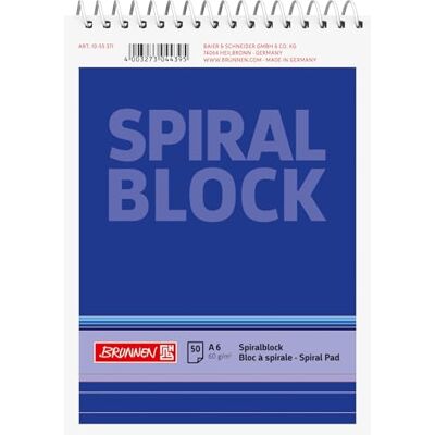 Baier & Schneider Brunnen 1055371 Spiralblock / Notizblock (A6, liniert, 50 Blatt, 60g/m²) Baier & Schneider Brunnen 1055371 Spiralblock / Notizblock (A6, liniert, 50 Blatt, 60g/m²)