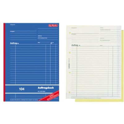 Herlitz Auftragsbuch 104 A4, 40 Blatt jeweils mit Durchschlagpapier, selbstdurchschreibend Herlitz Auftragsbuch 104 A4, 40 Blatt jeweils mit Durchschlagpapier, selbstdurchschreibend