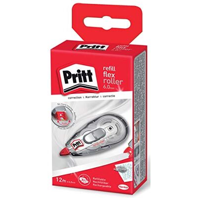 Pritt Korrekturroller Refill Flex Roller Midway, einfach nachfüllbar, einziehbare flexible Spitze, Push & Pull Funktion für beidseitige Anwendung, Bandbreite 6mm, Bandlänge 12m, PRR6H, 5 Stück Pritt Korrekturroller Refill Flex Roller Midway, einfach nachfüllbar, einziehbare flexible Spitze, Push & Pull Funktion für beidseitige Anwendung, Bandbreite 6mm, Bandlänge 12m, PRR6H, 5 Stück