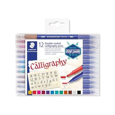 Staedtler 3005 TB12 Kalligraphiestift, doppelseitig, Mehrfarbig, 12 Stück, 1 Packung Staedtler 3005 TB12 Kalligraphiestift, doppelseitig, Mehrfarbig, 12 Stück, 1 Packung