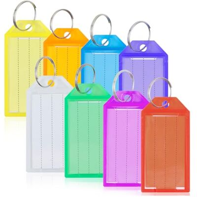 Romon Schlüsselanhänger Beschriftbar, 80er Pack Robust Kunststoff Schlüsselanhänger Beschriften, Etiketten Key Label Schlüssel Beschriftung zum Beschriften mit Split Ring Label Fenster, 8 Farben Romon Schlüsselanhänger Beschriftbar, 80er Pack Robust Kunststoff Schlüsselanhänger Beschriften, Etiketten Key Label Schlüssel Beschriftung zum Beschriften mit Split Ring Label Fenster, 8 Farben