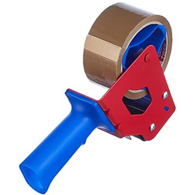 tesa pack Standard Paketbandabroller Set mit 1 x PP-Klebeband Abroller für Paketbänder und 1 Rolle braunes Paketklebeband, 50 m x 48 mm UV-beständiges Packband ohne Lösungsmittel tesa pack Standard Paketbandabroller Set mit 1 x PP-Klebeband Abroller für Paketbänder und 1 Rolle braunes Paketklebeband, 50 m x 48 mm UV-beständiges Packband ohne Lösungsmittel