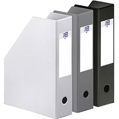 Oxford Color Life Urban Stehsammler aus PVC, 7 cm Rückenbreite, weiß/grau/schwarz, 3 Stück Oxford Color Life Urban Stehsammler aus PVC, 7 cm Rückenbreite, weiß/grau/schwarz, 3 Stück