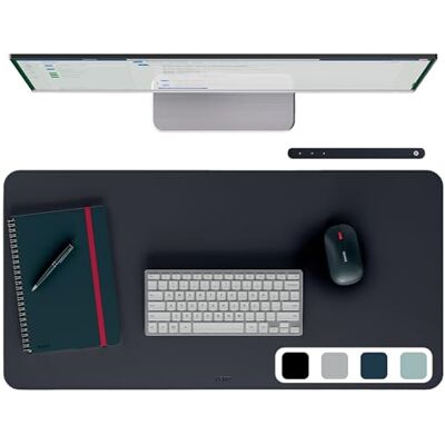 Leitz Schreibtischunterlage, Wasserabweisende Schreibtischmatte, Rutschfeste Unterlage, Kratzfest, Schutz für Schreibtisch, Tastatur und Maus, Schwarz, 80 x 40 cm, 53820095 Leitz Schreibtischunterlage, Wasserabweisende Schreibtischmatte, Rutschfeste Unterlage, Kratzfest, Schutz für Schreibtisch, Tastatur und Maus, Schwarz, 80 x 40 cm, 53820095