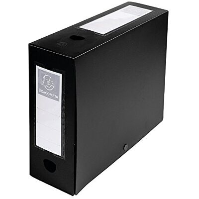Exacompta 59931E Sammelbox OPAK 100mm mit Druckknopf aus blickdichtem Kunststoff für DIN A4 Archivbox Heftbox Zeichenbox Sammelmappe schwarz Exacompta 59931E Sammelbox OPAK 100mm mit Druckknopf aus blickdichtem Kunststoff für DIN A4 Archivbox Heftbox Zeichenbox Sammelmappe schwarz