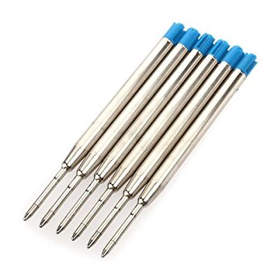 6 Kugelschreiberminen 10 cm blau Kuliminen Großraumminen Ersatzminen 6 Kugelschreiberminen 10 cm blau Kuliminen Großraumminen Ersatzminen