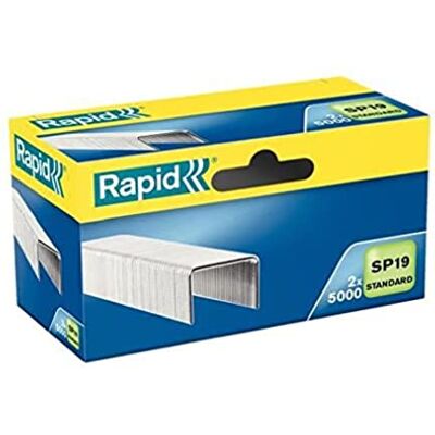 Rapid Rexel Staples Stand.SP19/6mm G 2x5000pcs Papier Rapid Rexel Staples Stand.SP19/6mm G 2x5000pcs Papier