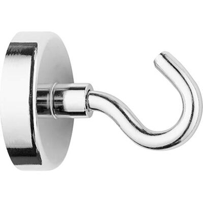 Westcott Magnethaken I Neodym I 48 mm, 60 kg Haftkraft I silber I extra stark I E-10830 00 Westcott Magnethaken I Neodym I 48 mm, 60 kg Haftkraft I silber I extra stark I E-10830 00