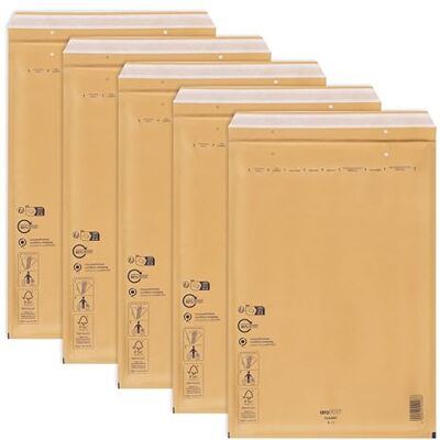 ÖKI Luftpolstertaschen Luftpolsterumschläge inkl. Haftklebestreifen, 5 Stück, E4 Luftpolster-Taschen, Gepolsterte Briefumschläge,Versandtaschen, Braun ÖKI Luftpolstertaschen Luftpolsterumschläge inkl. Haftklebestreifen, 5 Stück, E4 Luftpolster-Taschen, Gepolsterte Briefumschläge,Versandtaschen, Braun