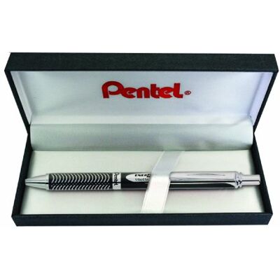 Pentel BL407A-BOX EnerGel Liquid-Gel-Roller Sterling mit matt-schwarzes Gehäuse, Strichstärke 0.35 mm, Kugeldurchmesser 0.7 mm, schwarz, 1 Stück (1er Pack) Pentel BL407A-BOX EnerGel Liquid-Gel-Roller Sterling mit matt-schwarzes Gehäuse, Strichstärke 0.35 mm, Kugeldurchmesser 0.7 mm, schwarz, 1 Stück (1er Pack)
