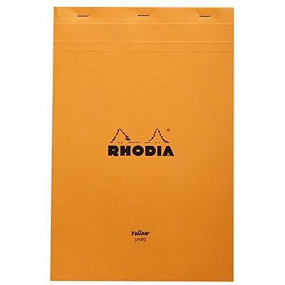 Rhodia 19660C Notizblock N.19 A4+ 80 Blatt liniert mit Rand Orange Rhodia 19660C Notizblock N.19 A4+ 80 Blatt liniert mit Rand Orange