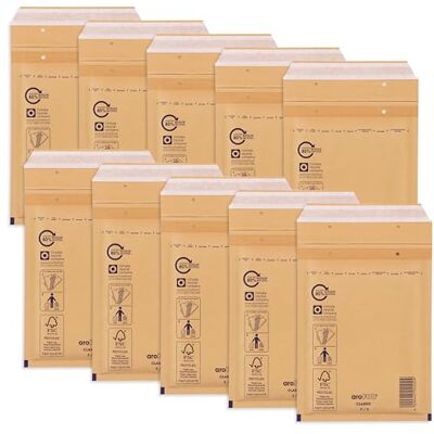 ÖKI Luftpolstertaschen Luftpolsterumschläge inkl. Haftklebestreifen, 10 Stück, B6 Luftpolster-Taschen, Gepolsterte Briefumschläge,Versandtaschen, Braun ÖKI Luftpolstertaschen Luftpolsterumschläge inkl. Haftklebestreifen, 10 Stück, B6 Luftpolster-Taschen, Gepolsterte Briefumschläge,Versandtaschen, Braun