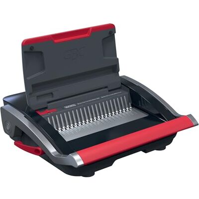 GBC CombBind CB25 Manuelles Bindegerät Bindet 390 A5/A4-Blätter, kompaktes und leichtes Design, stanzt 25 Blätter, Schwarz/Silber, 4410063 GBC CombBind CB25 Manuelles Bindegerät Bindet 390 A5/A4-Blätter, kompaktes und leichtes Design, stanzt 25 Blätter, Schwarz/Silber, 4410063