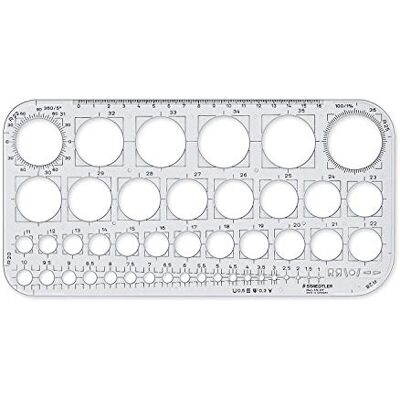 Staedtler Kreisschablone Mars, transparent, für Kreise von 1 36 mm, in 0,5 mm und 1 mm Schritten, 576 01 F Staedtler Kreisschablone Mars, transparent, für Kreise von 1 36 mm, in 0,5 mm und 1 mm Schritten, 576 01 F