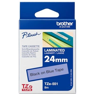 Brother TZE551 Thermodirektdrucktechnologie Schwarz/Blau, Klein Brother TZE551 Thermodirektdrucktechnologie Schwarz/Blau, Klein