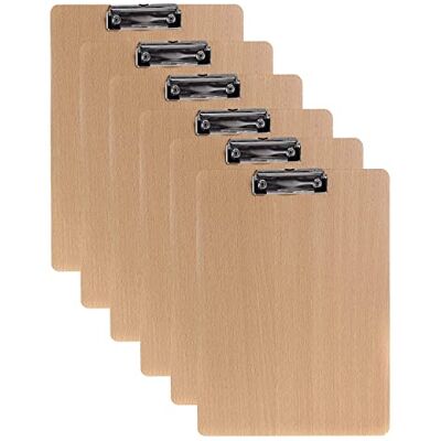 TUKA-i-AKUT 6er Klemmbrett A3 Hoch aus Hartholz extra dick 4mm, mit Aufhängeose, Gummierter Metalklemme, Skizzenblock Schreibbrett Clipboard, Qualität Holz Faserplatte, Zwischenablage Schreibblock TKD8009-A3-6X TUKA-i-AKUT 6er Klemmbrett A3 Hoch aus Hartholz extra dick 4mm, mit Aufhängeose, Gummierter Metalklemme, Skizzenblock Schreibbrett Clipboard, Qualität Holz Faserplatte, Zwischenablage Schreibblock TKD8009-A3-6X