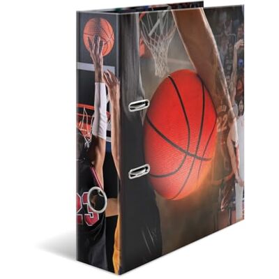 Herma Ordner A4 Basketball, 7 cm breit, Kinder Ringordner mit Sport Motiv, bunter Aktenordner mit Innendruck für Jungen und Mädchen Herma Ordner A4 Basketball, 7 cm breit, Kinder Ringordner mit Sport Motiv, bunter Aktenordner mit Innendruck für Jungen und Mädchen