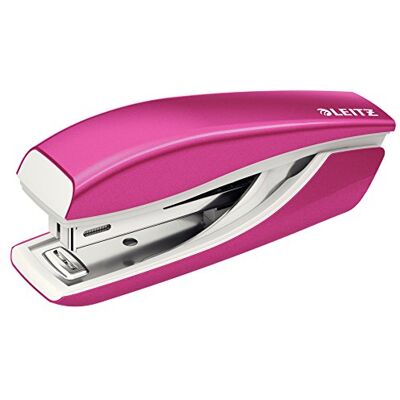 Leitz Mini-Heftgerät, 10 Blatt Tacker mit 1000 Heftklammern, Hefter aus Metall mit Kunststoffelementen, WOW Serie, Pink, 55281023 Leitz Mini-Heftgerät, 10 Blatt Tacker mit 1000 Heftklammern, Hefter aus Metall mit Kunststoffelementen, WOW Serie, Pink, 55281023