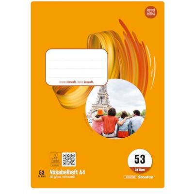 Staufen Style Vokabelheft 5 Hefte à 24 Blatt, DIN A4, Vokabel mit Mittellinie Lineatur 53, hochwertiges Papier, ausgezeichnet mit dem EU Ecolabel, praktische Details, abgerundete Ecken Staufen Style Vokabelheft 5 Hefte à 24 Blatt, DIN A4, Vokabel mit Mittellinie Lineatur 53, hochwertiges Papier, ausgezeichnet mit dem EU Ecolabel, praktische Details, abgerundete Ecken
