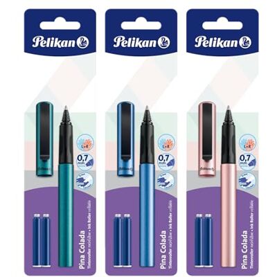 Pelikan Tintenroller Pina Colada inkl. 3 Standard-Tintenpatronen, 1 Stück Zufallsfarbe, kein Farbwunsch möglich Pelikan Tintenroller Pina Colada inkl. 3 Standard-Tintenpatronen, 1 Stück Zufallsfarbe, kein Farbwunsch möglich
